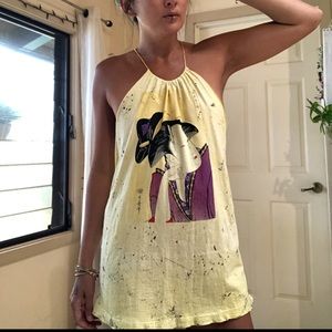 Upcycled,  mini dress/ bathing suit cover up